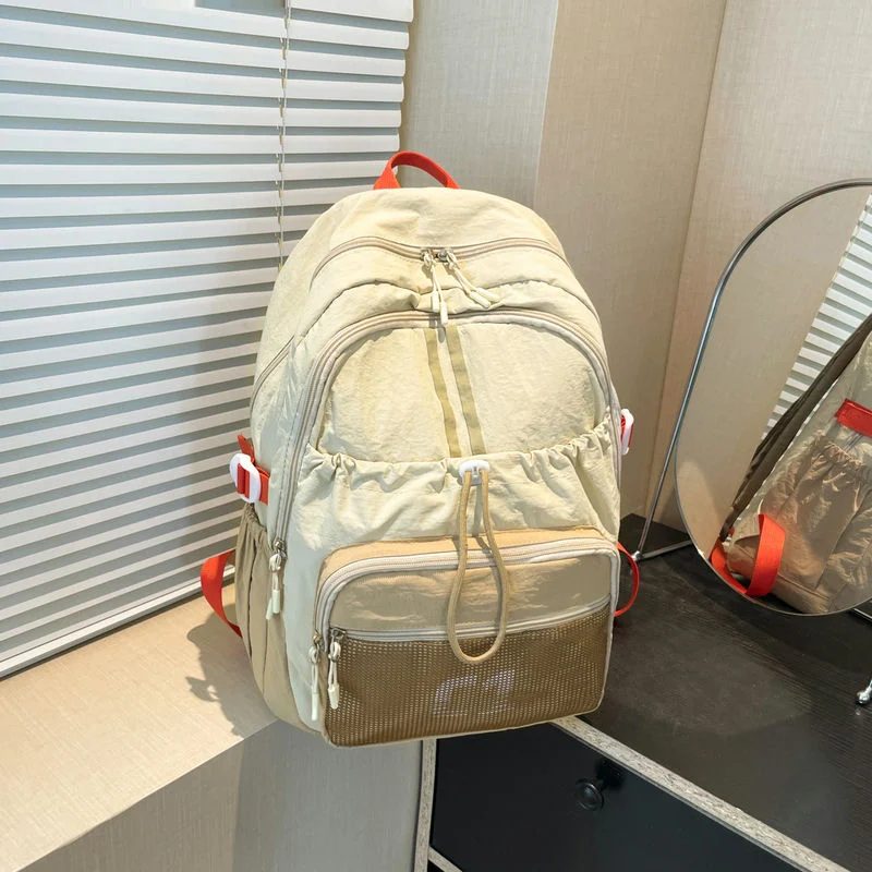 Backpack with a Gathered Front and Mesh Pocket FG-141 by Feima Bag