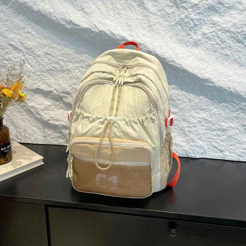 Backpack with a Gathered Front and Mesh Pocket FG-141 by Feima Bag