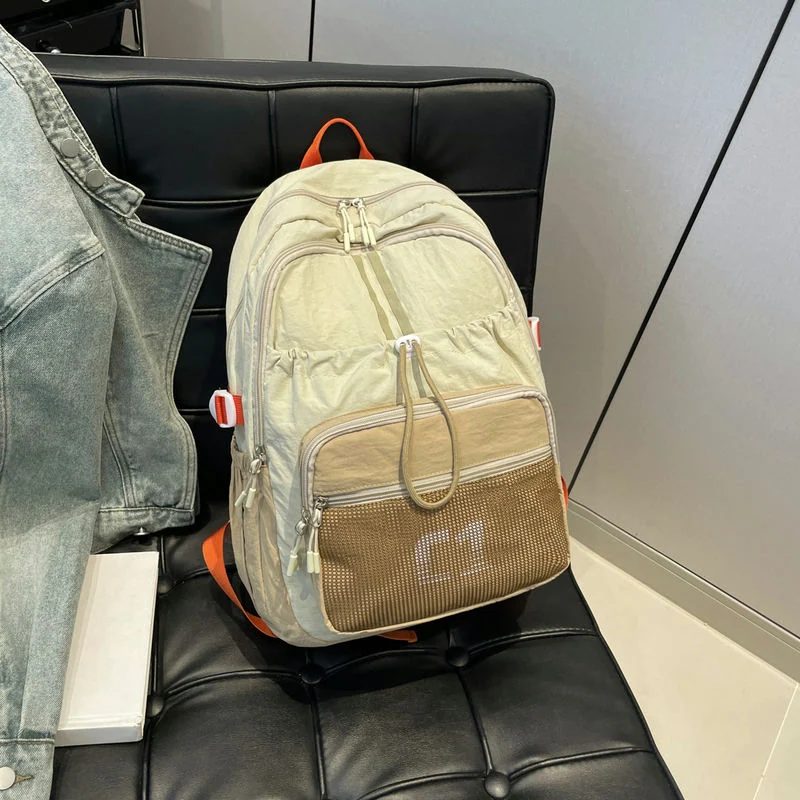 Backpack with a Gathered Front and Mesh Pocket FG-141 by Feima Bag