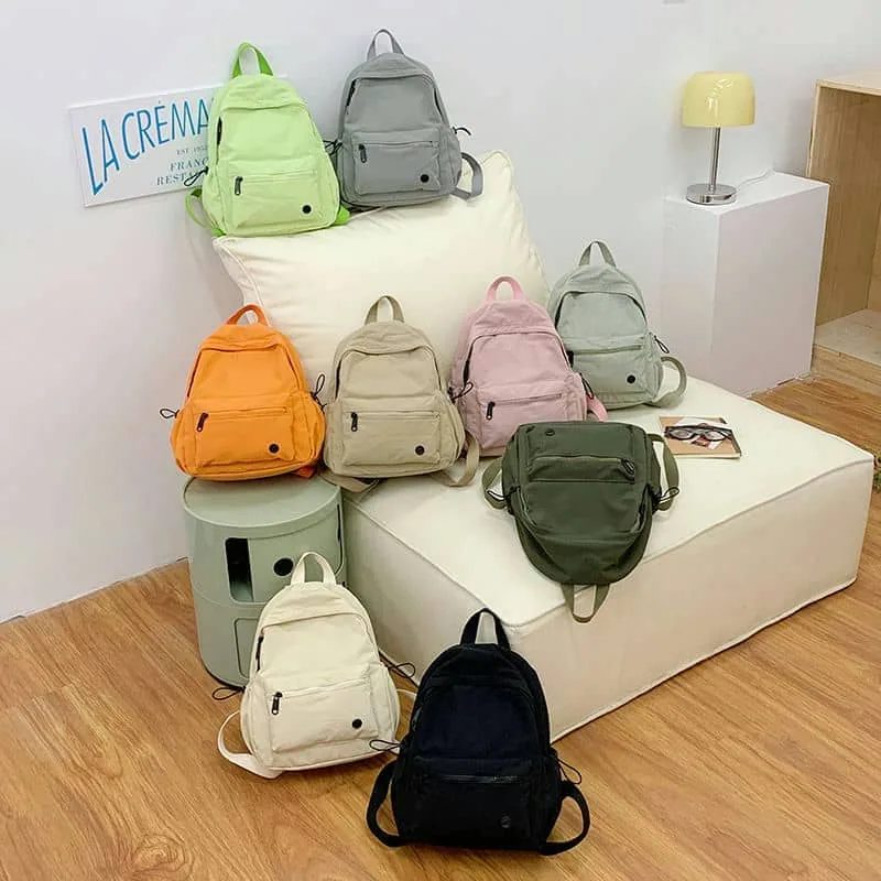 Orange Kids Backpack with Front Zip Pocket FG-154 by Feima Bag