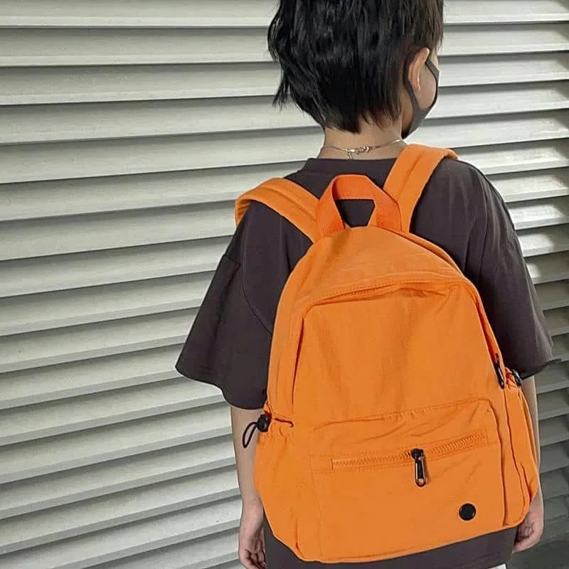 Orange Kids Backpack with Front Zip Pocket FG-154 by Feima Bag