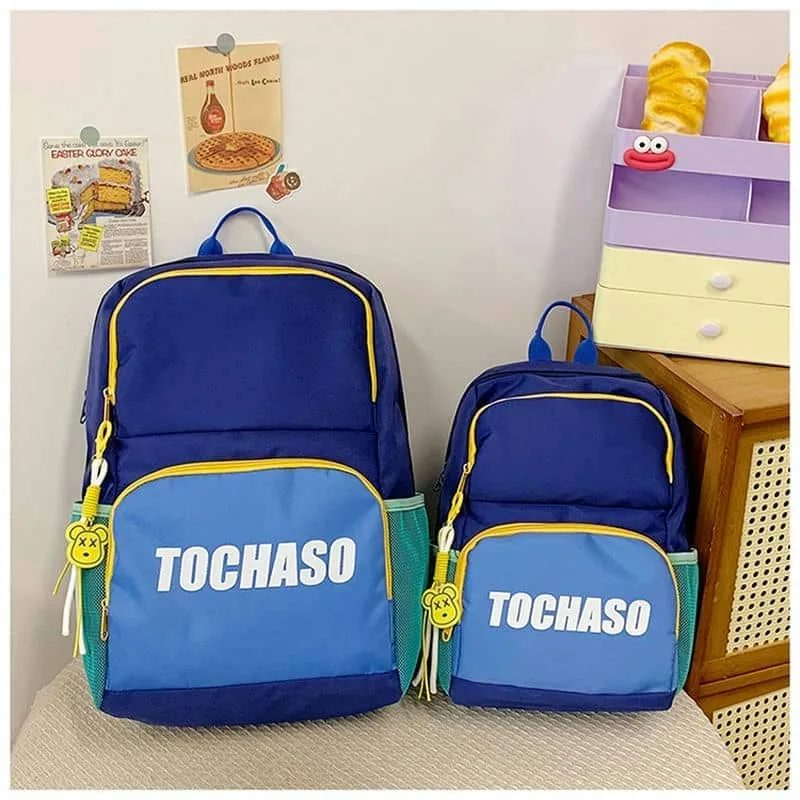 Yellow and Lavender School Backpack FG-155 by Feima Bag