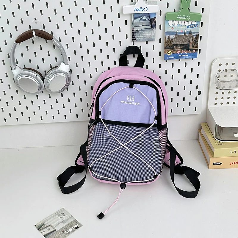 School Backpack with Mesh Front and Crossed Cords FG-157 by Feima Bag