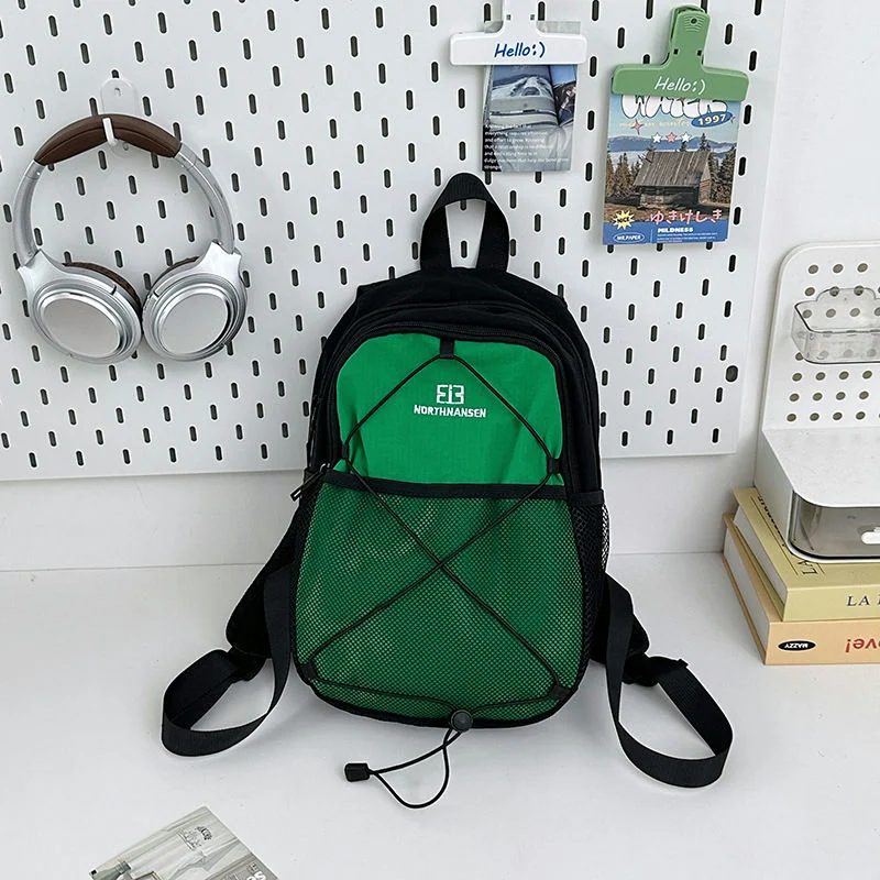 School Backpack with Mesh Front and Crossed Cords FG-157 by Feima Bag