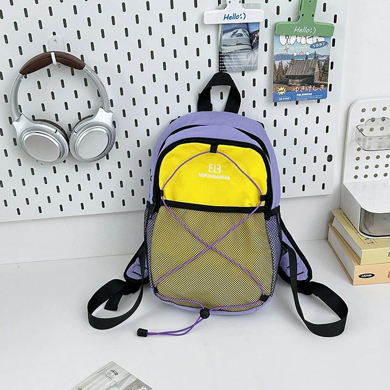 School Backpack with Mesh Front and Crossed Cords FG-157 by Feima Bag