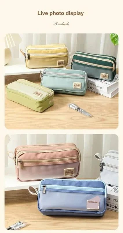 Canvas Pencil Case with Translucent Front Window FPC-002 by Feima Bag