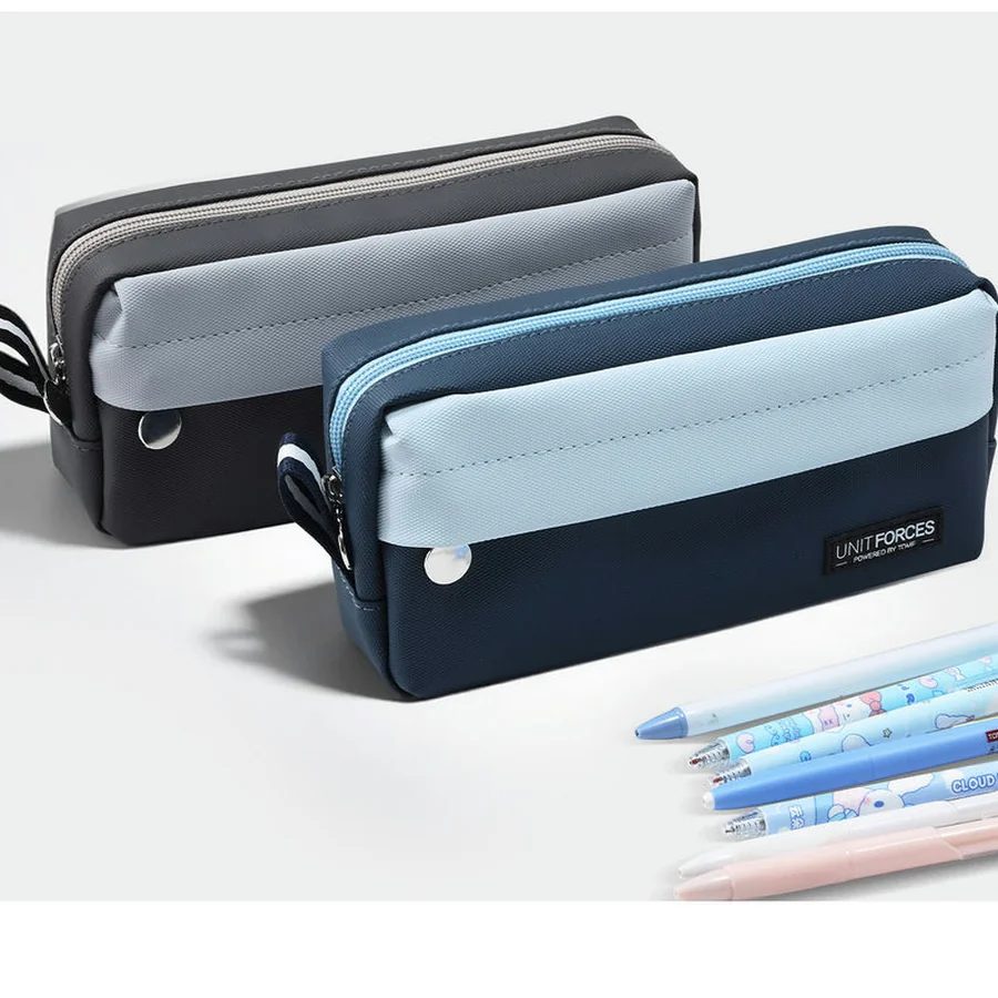 Pencil Case with Contrast Flap and Hidden Front Zip FPC-003 by Feima Bag