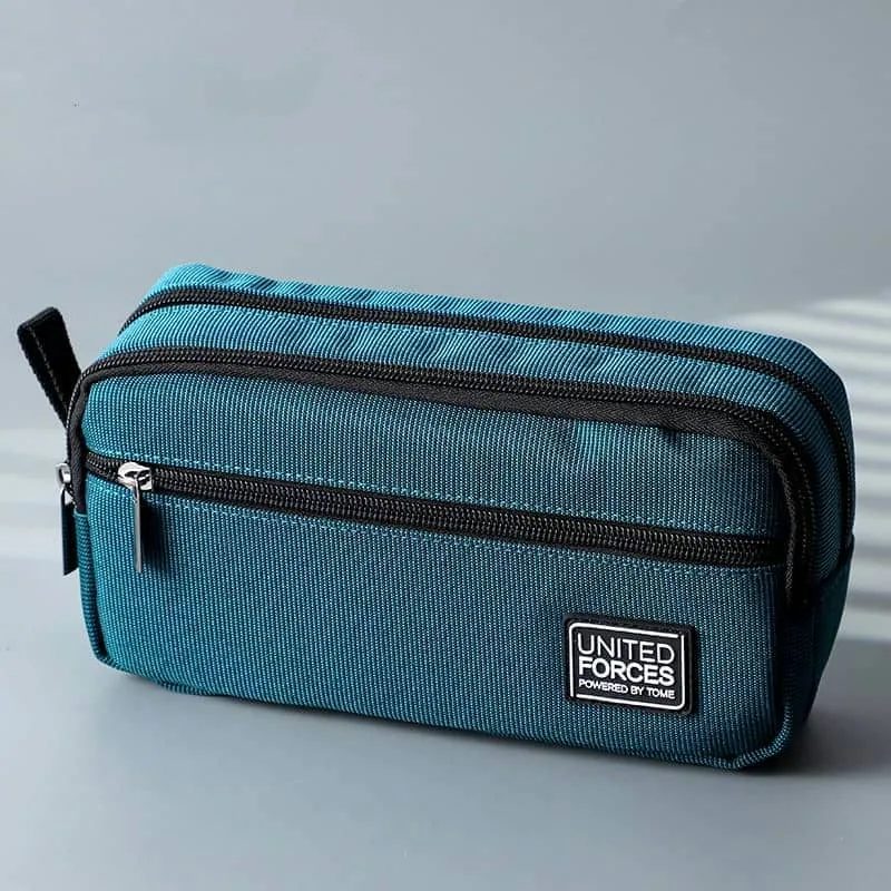 Pencil Case with Separate Front Zip Pocket FPC-004 by Feima Bag