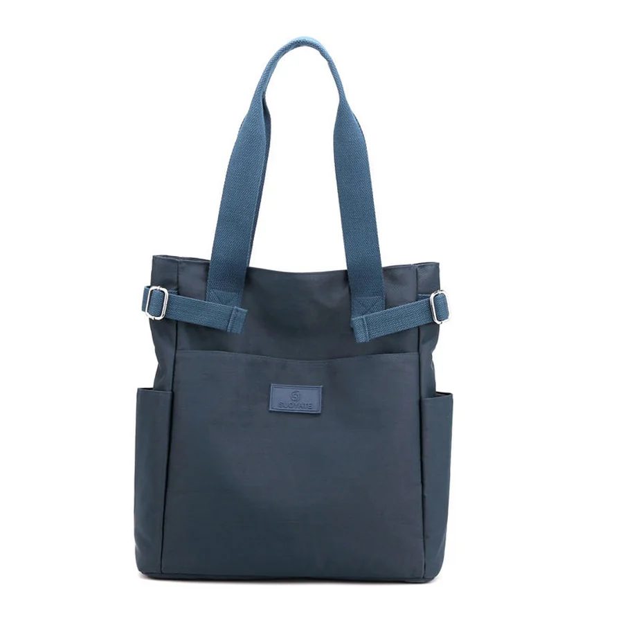 Twill Shoulder Tote with Side Pockets FE-077 by Feima Bag