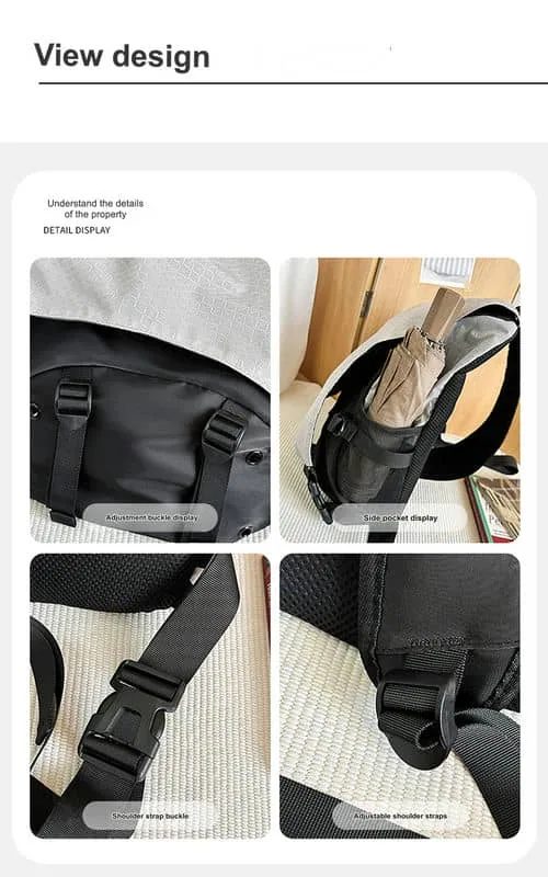 Shoulder bag with external cord lacing FE-135 by Feima Bag