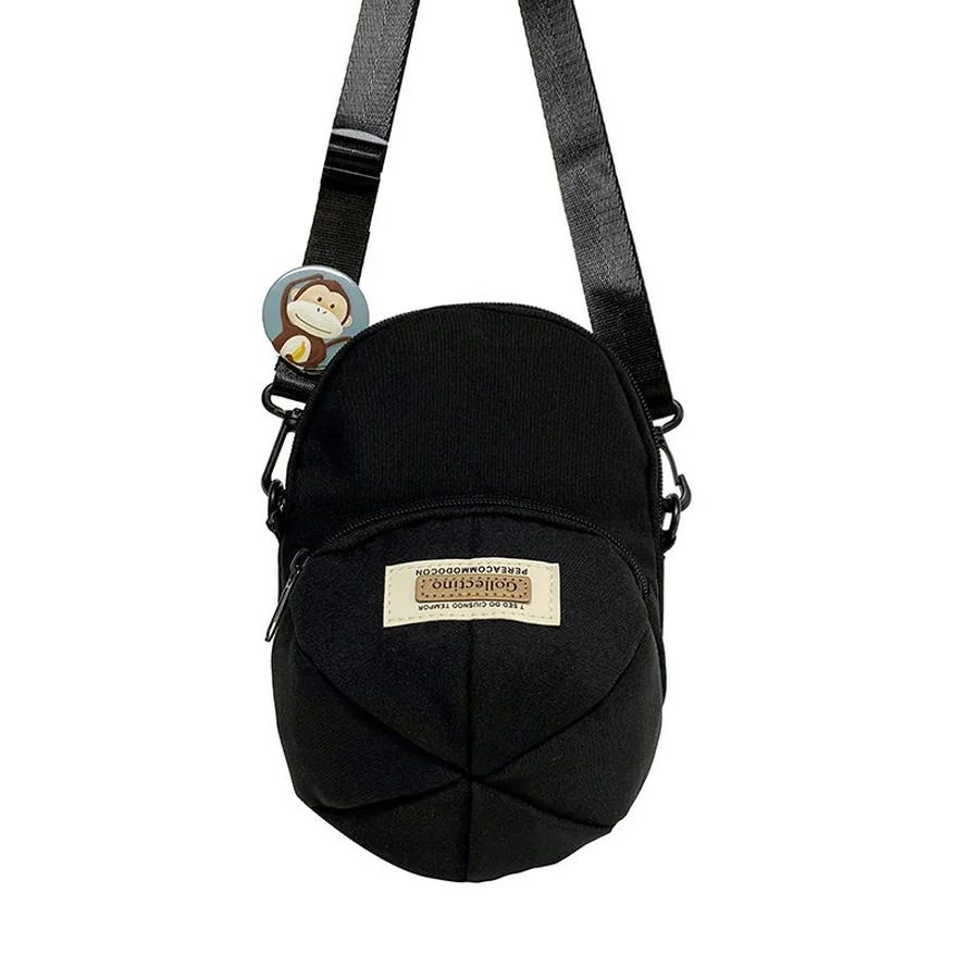 Cap-Shaped Crossbody Bag with Curved Front Zip FE-144 by Feima Bag