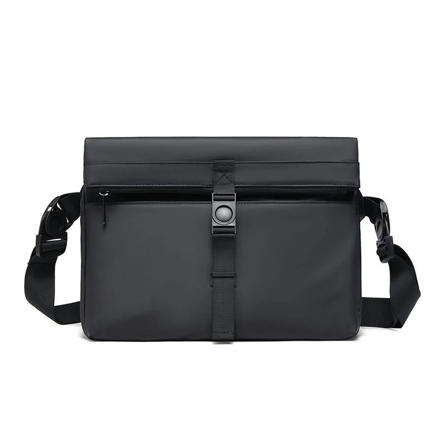 Fold-Top Messenger Bag with Front and Rear Zip Pockets FE-146 by Feima Bag