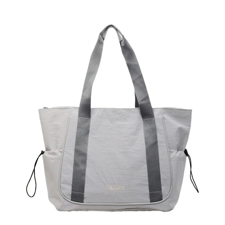 Wide Tote with Drawcord Side Pockets FE-157 by Feima Bag