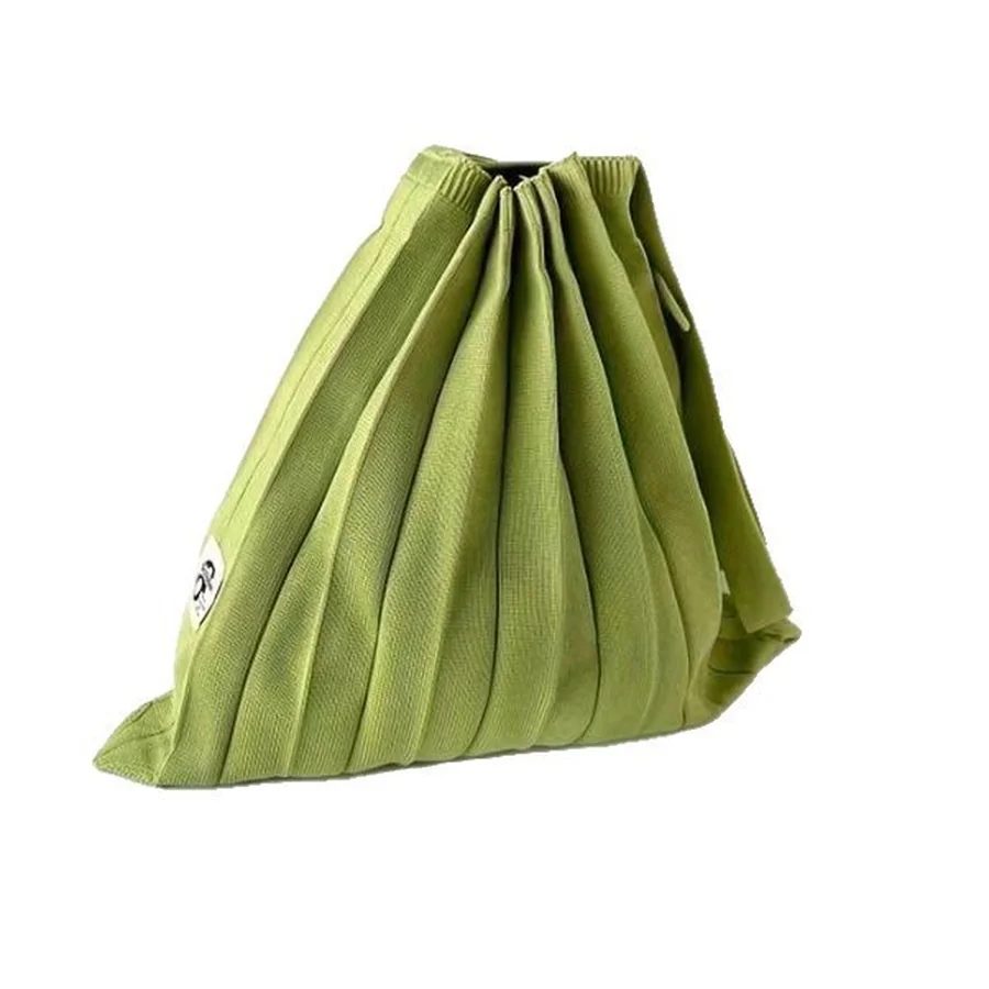 Pleated Shoulder Bag with Broad Vertical Folds FE-169 by Feima Bag