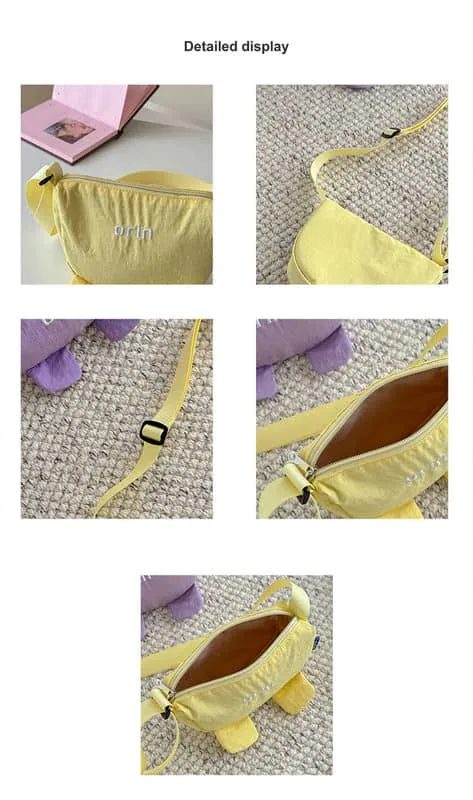 Rounded Mini Shoulder Bag with Decorative Fabric Feet FKS-003 by Feima Bag