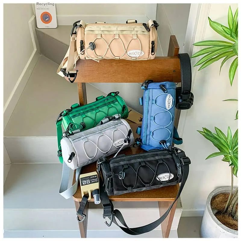 Compact Shoulder Bag with Front Cord Loops and Clip Strap FKS-005 by Feima Bag