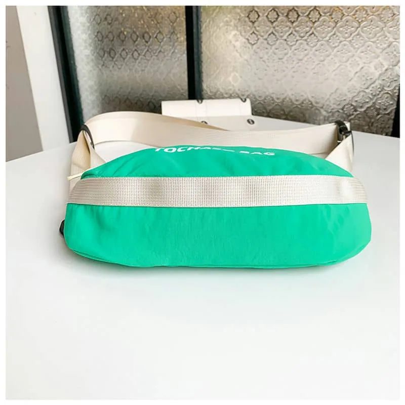Rounded Crossbody Bag with Contrast Zip Outlines FKS-007 by Feima Bag