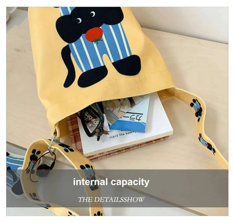 Animal-Graphic Bucket Bag with Matching Printed Strap FKS-010 by Feima Bag