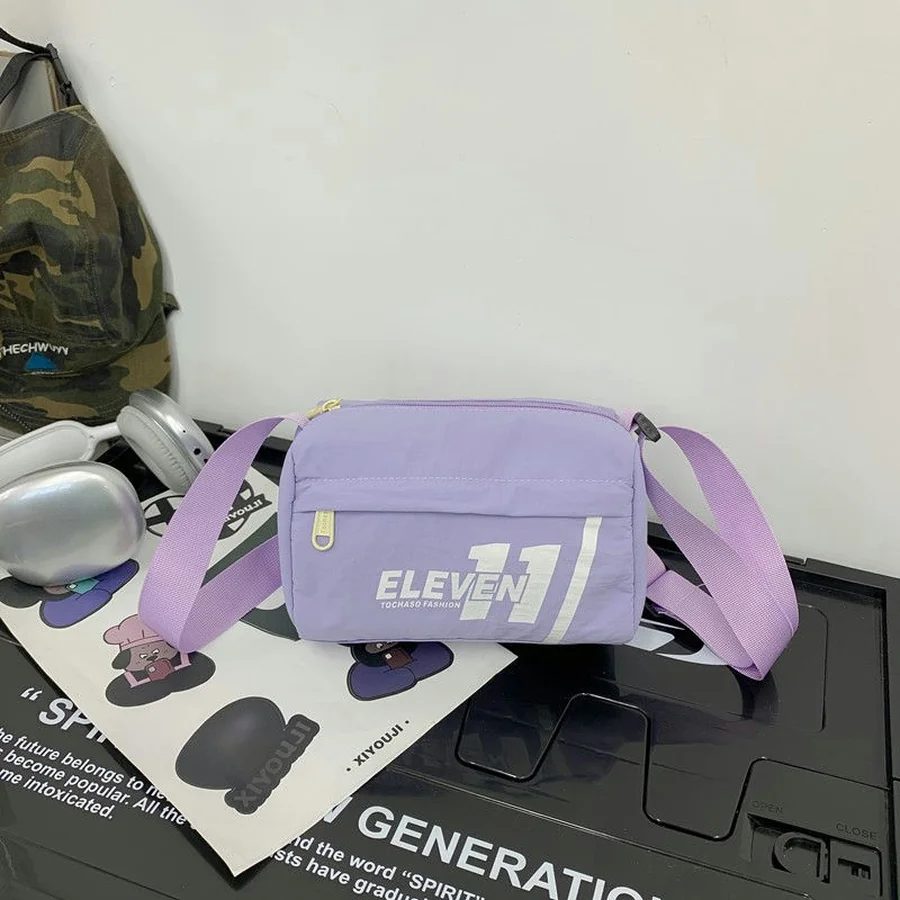 Square Nylon Crossbody with Bold Front Graphic FKS-015 by Feima Bag