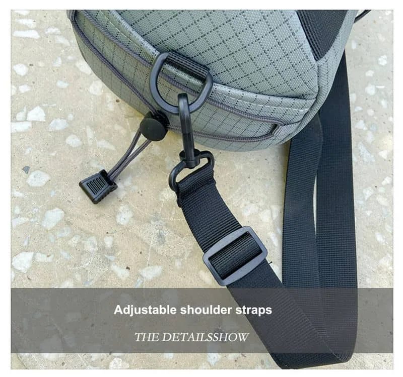 Grid-Pattern Barrel Bag with Rear Attachment Straps FKS-018 by Feima Bag