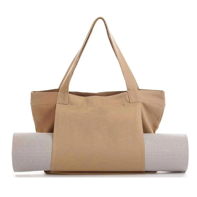 Canvas Tote with Outer Mat-Carrying Panel FC-076 by Feima Bag