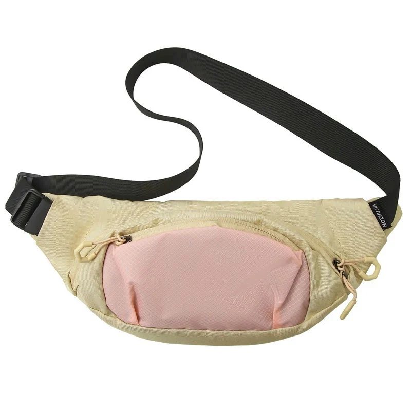 Colour-Block Belt Bag with Rounded Front Pocket FE-118 by Feima Bag