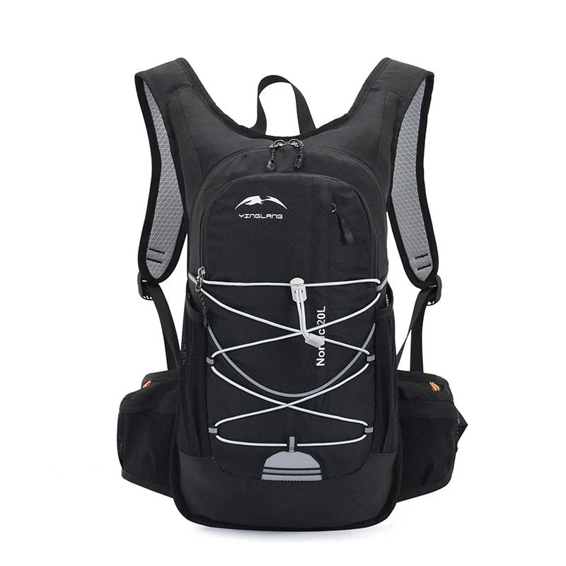 Sports backpack with cord lacing and waist pockets FMK-011A by Feima Bag