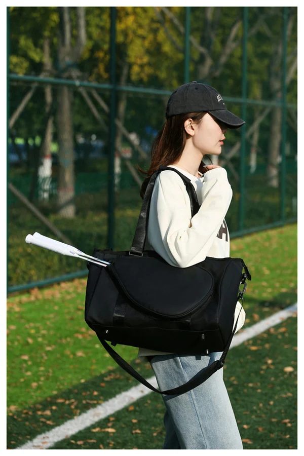 Racket Tote with Curved Front Pocket FS-022 by Feima Bag