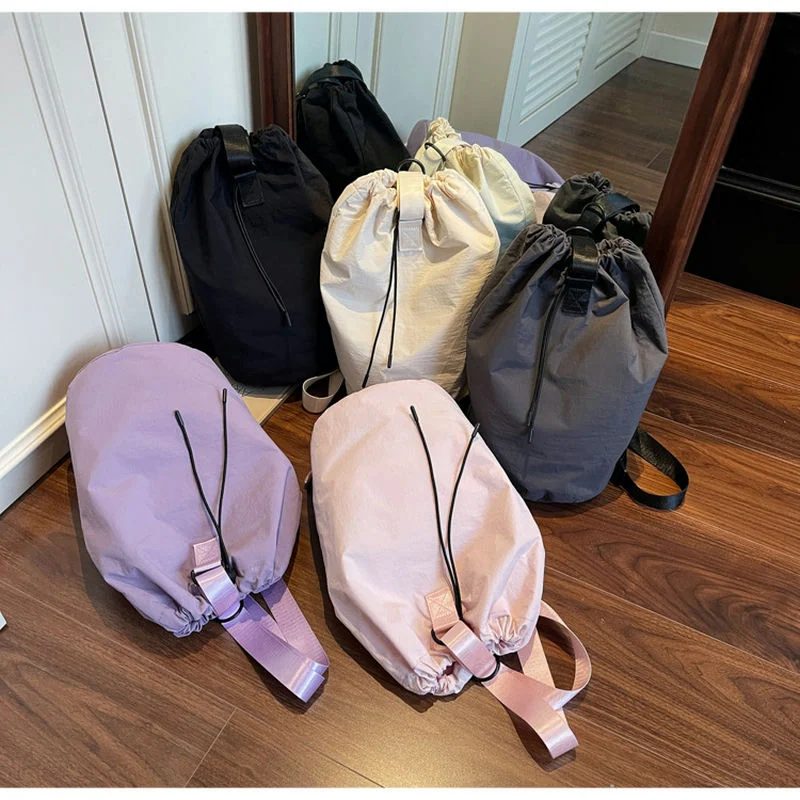 Drawstring Bucket Backpack with Broad Webbing Straps FS-027 by Feima Bag