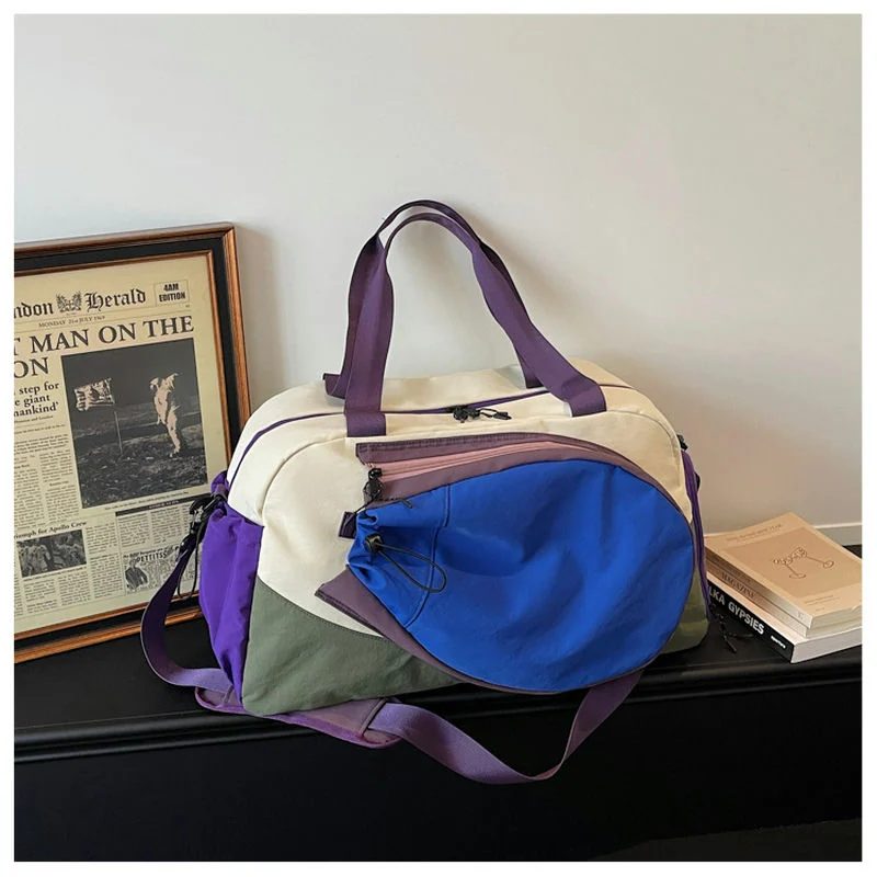 Colour-Block Sports Duffel with a Shoe End Pocket FS-031 by Feima Bag