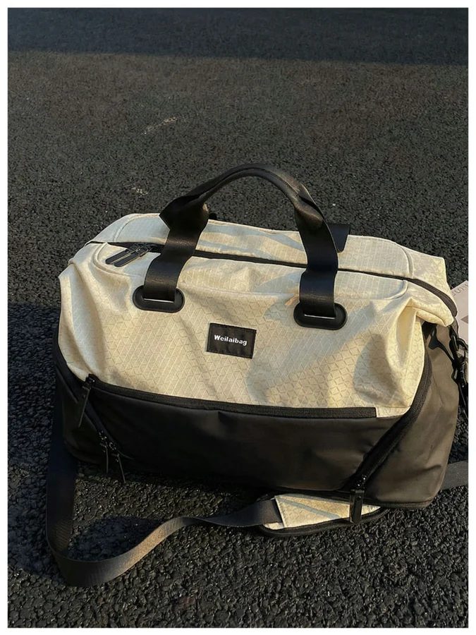 Sports Tote with a Contrast Base and Angled Zip Pockets FS-032 by Feima Bag