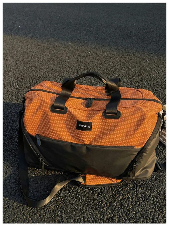 Sports Tote with a Contrast Base and Angled Zip Pockets FS-032 by Feima Bag