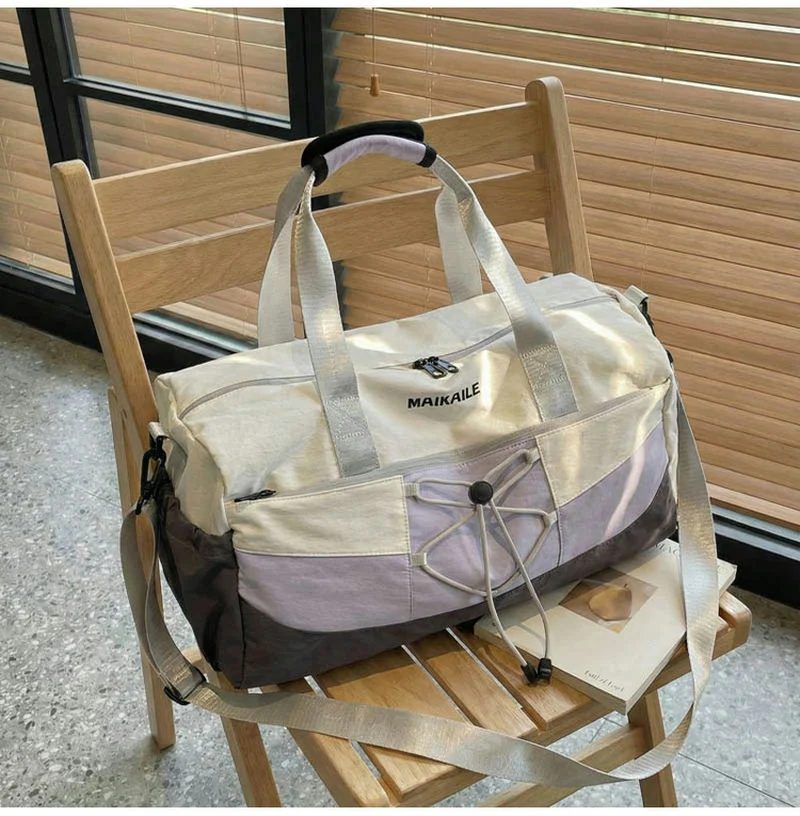 Cord-Front Sports Duffel with Colour Bands FS-033 by Feima Bag