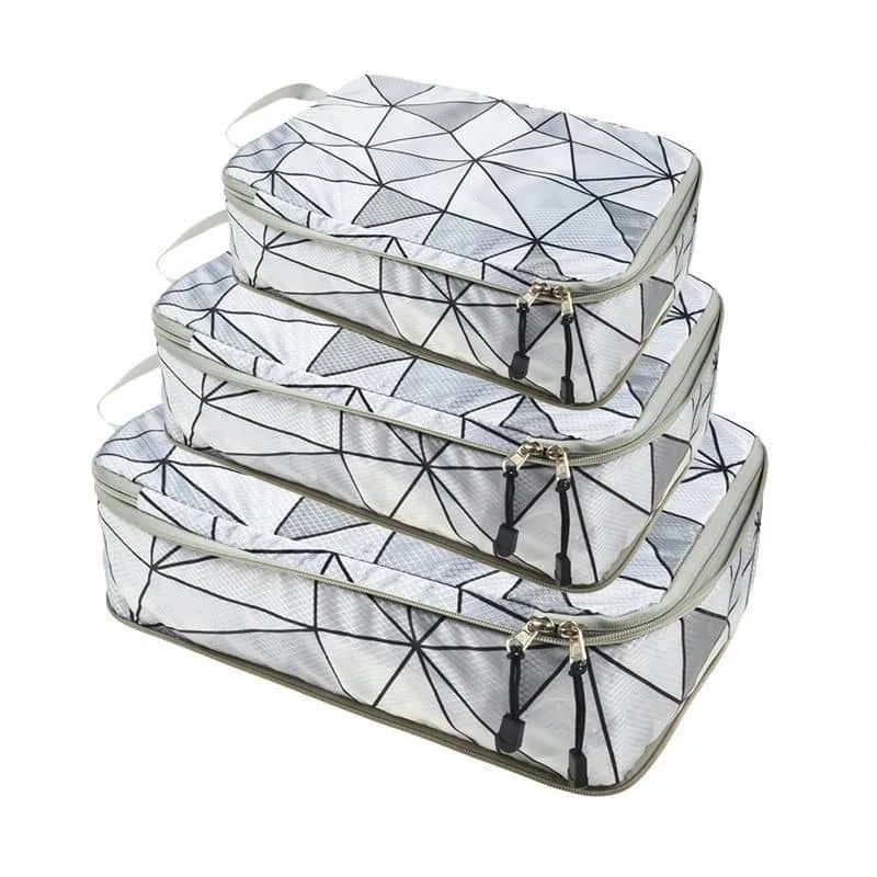 Three Piece Packing Cube Set with Light Trim FJ-037 by Feima Bag