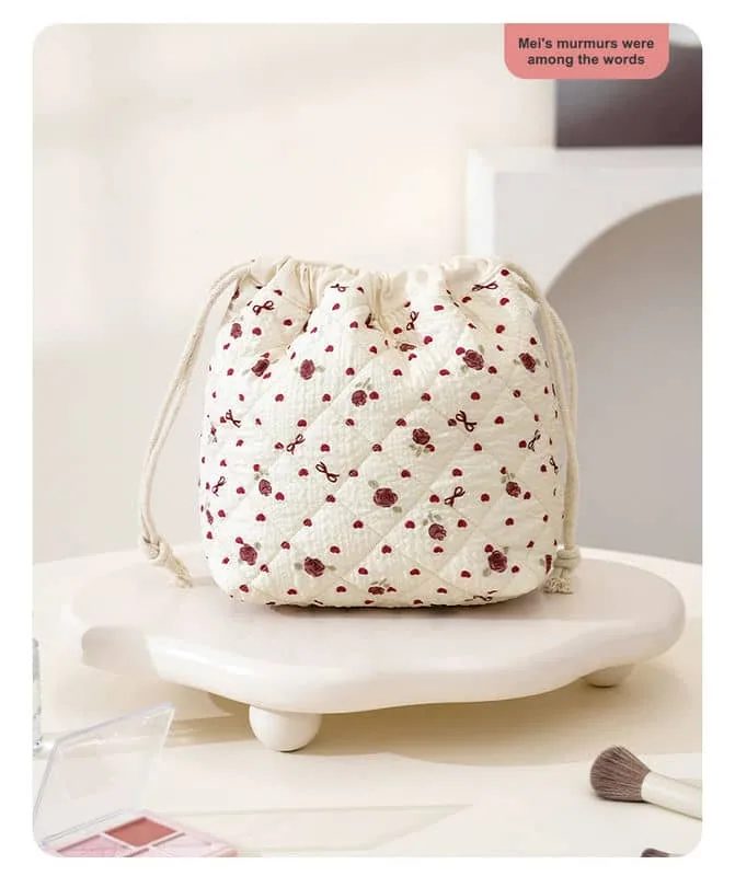 Soft Floral Drawstring Storage Bag FJ-083A by Feima Bag
