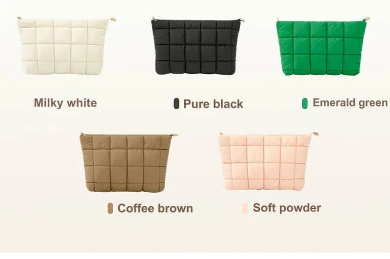 Quilted Nylon Zip Pouch FJ-085A by Feima Bag