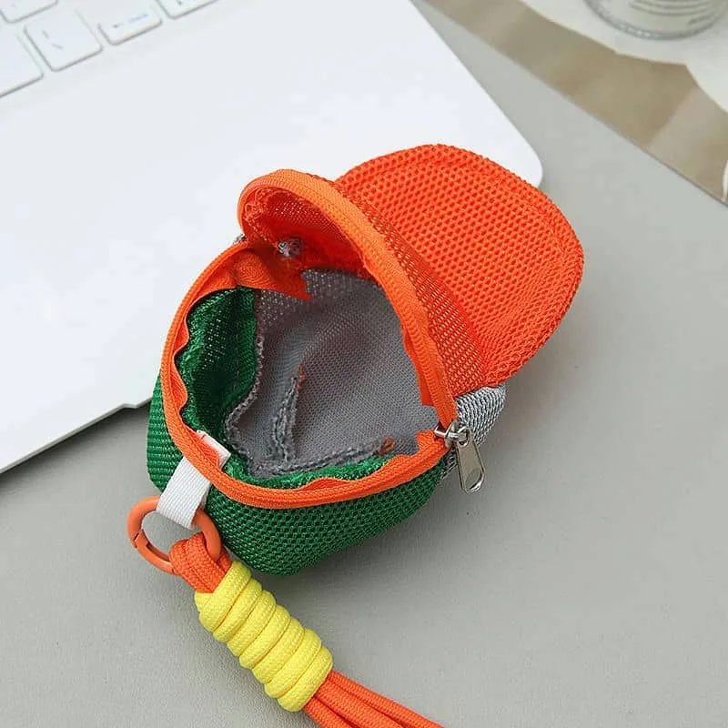 Mesh Cap-Shaped Mini Pouch with Cord Loop FZ-004A by Feima Bag