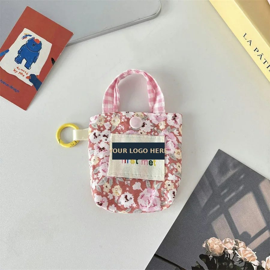 Mini Floral Tote Pouch with Side Ring FZ-020 by Feima Bag