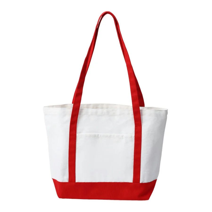 Cotton Tote with Contrast Handles and Base FH-083 by Feima Bag