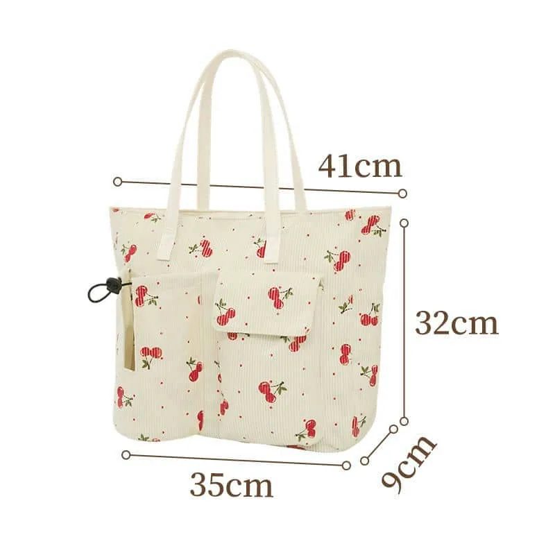 Leopard Print Corduroy Tote Bag FH-099 by Feima Bag