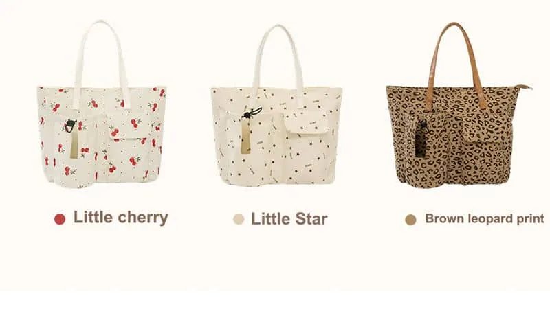 Leopard Print Corduroy Tote Bag FH-099 by Feima Bag