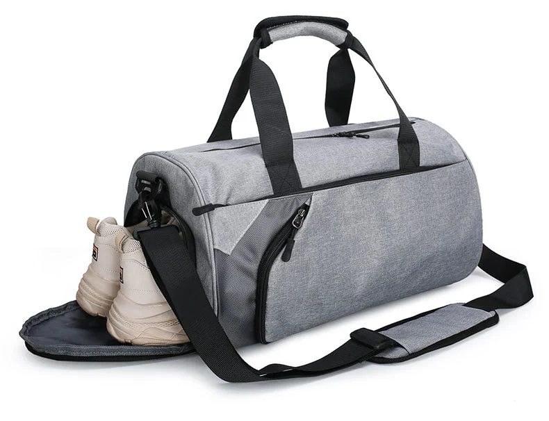 Travel Duffel with Curved Front Zip and Shoe Opening FC-030 by Feima Bag