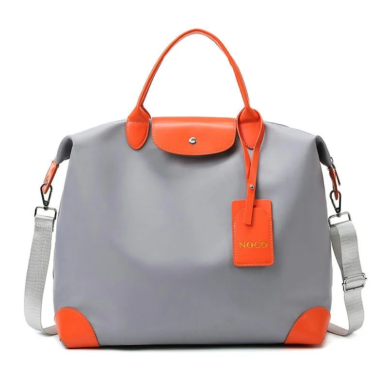 Contrast-Trim Travel Tote with a Hanging Tag FC-043 by Feima Bag