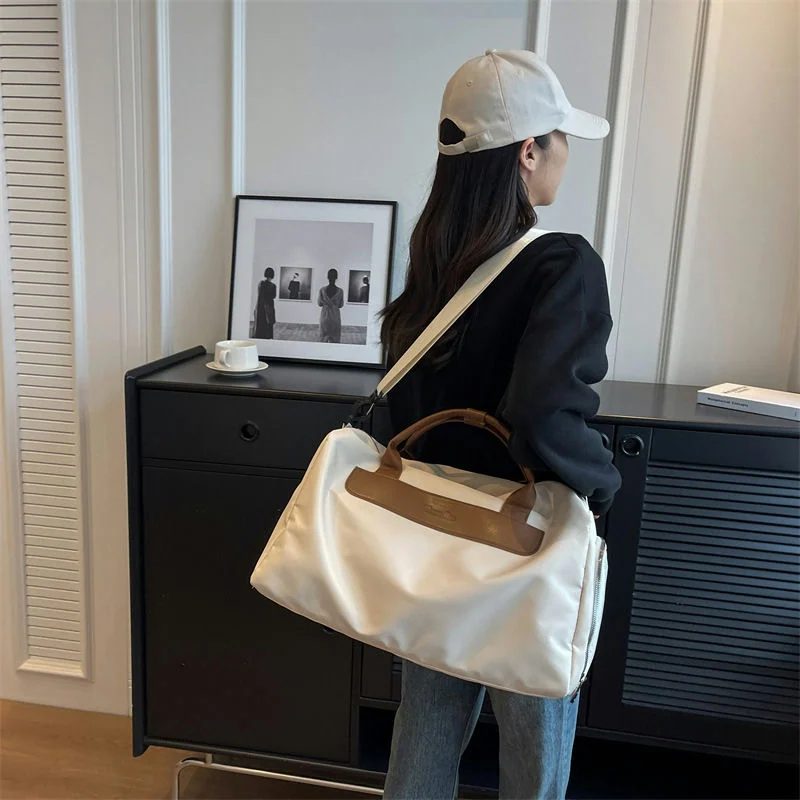 Travel Duffel with Contrast Handle Panels FC-063 by Feima Bag