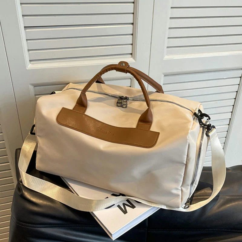 Travel Duffel with Contrast Handle Panels FC-063 by Feima Bag