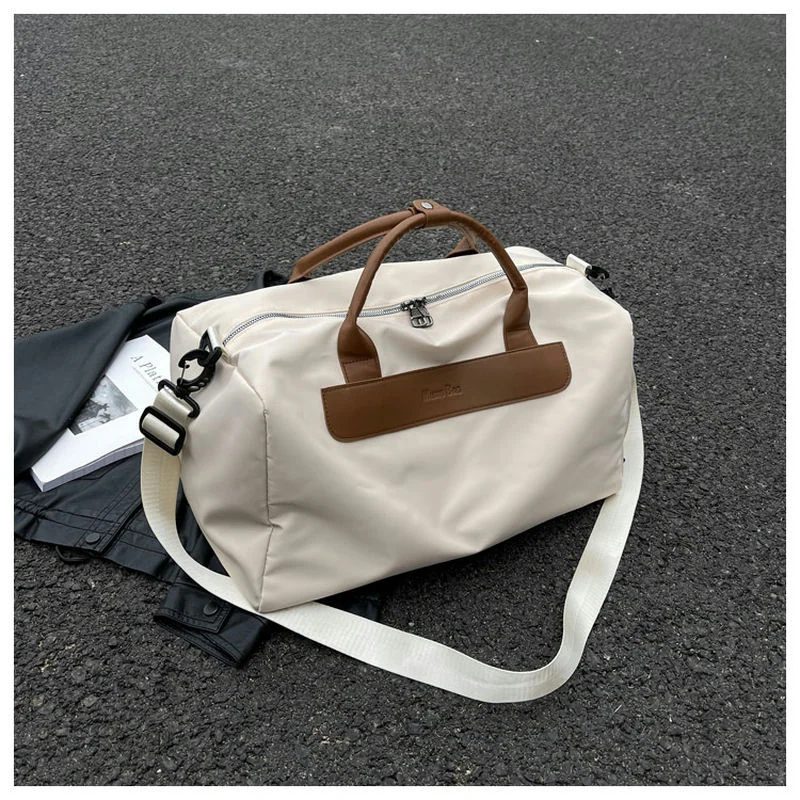 Travel Duffel with Contrast Handle Panels FC-063 by Feima Bag