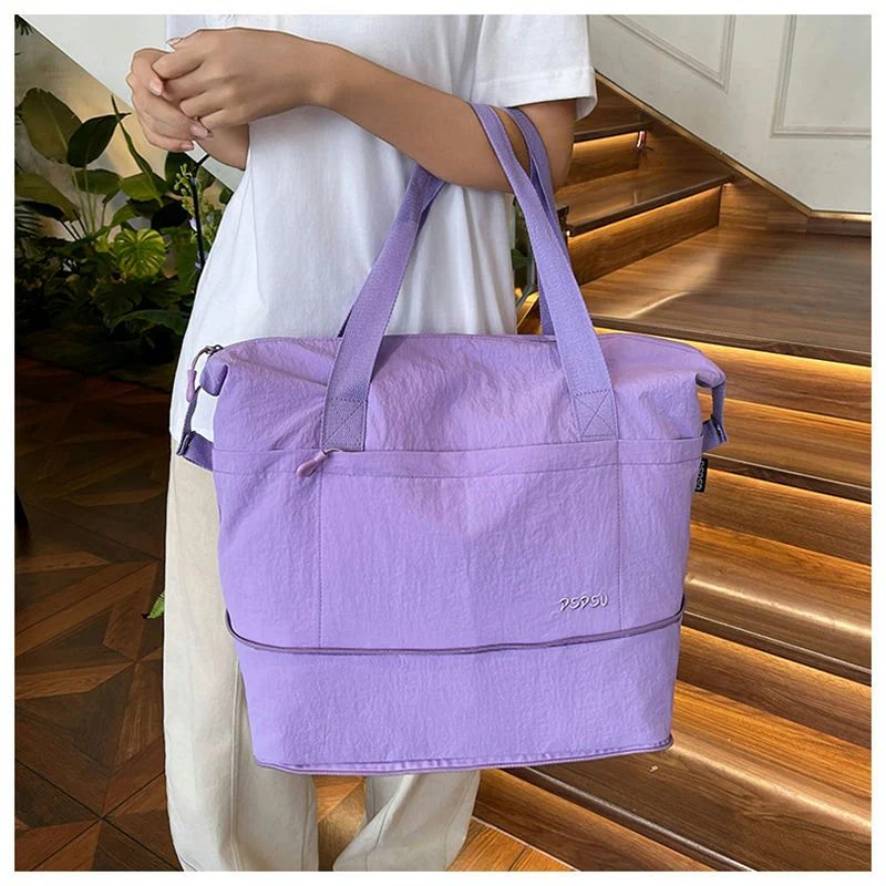 Expandable Travel Tote with Front Zip Pocket FC-083 by Feima Bag