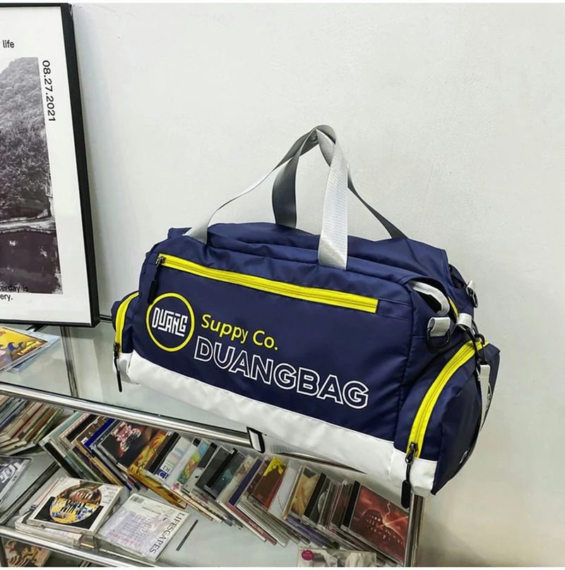 Travel Duffel with Contrast Zips and End Pockets FC-084 by Feima Bag