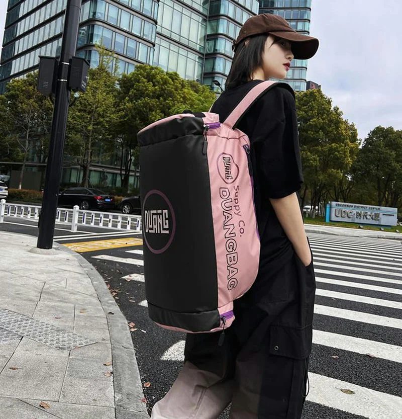 Travel Duffel with Contrast Zips and End Pockets FC-084 by Feima Bag