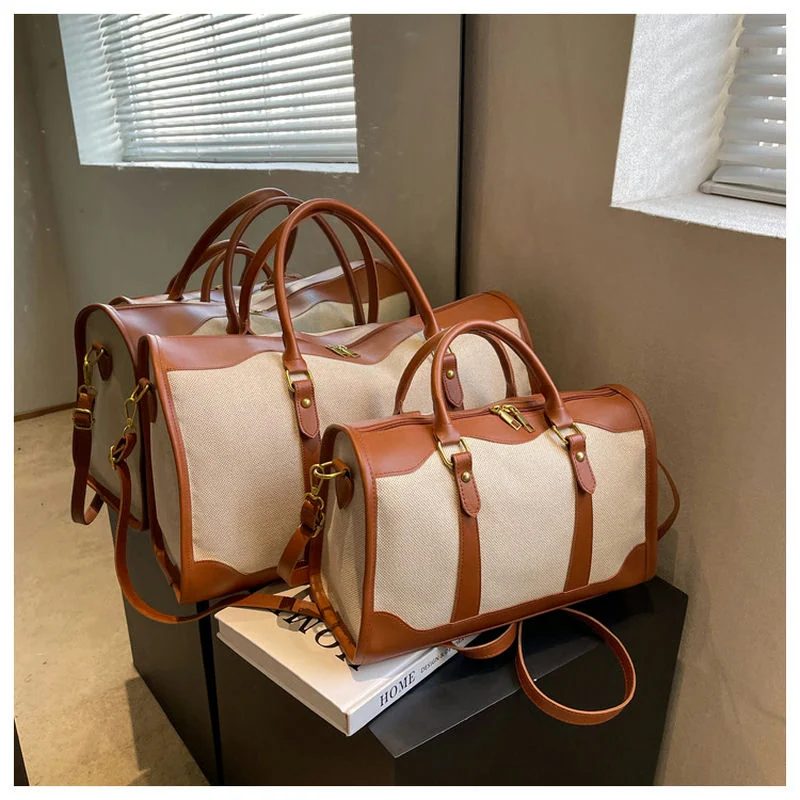 Canvas Travel Bag with Contrast Trim FC-087 by Feima Bag